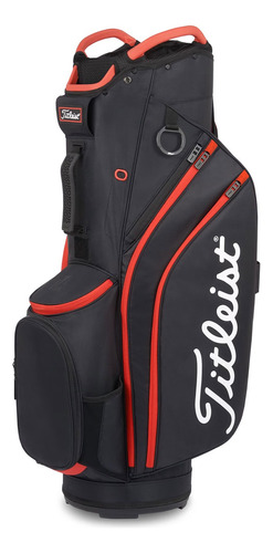 Bolsa Titleist Cart 14 Negro Y Rojo. Golflab