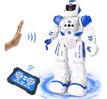 Comprar Cowin Robot Inteligente De Control Remoto Para Niños Color Azul, Juguete Robótico Recargable Cantando, Bailando, Caminando, Deslizándose E Interactuando, Robot De Control Remoto y De Gestos