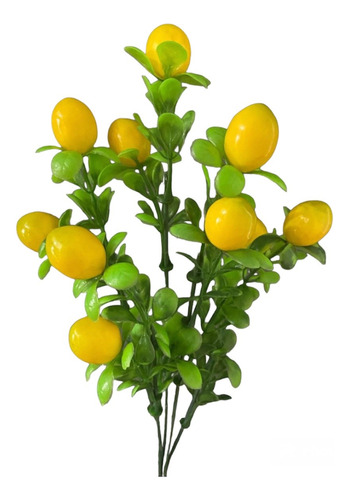 3 Buquês De Mini Limão Siciliano Artificial- Decoração Fruta