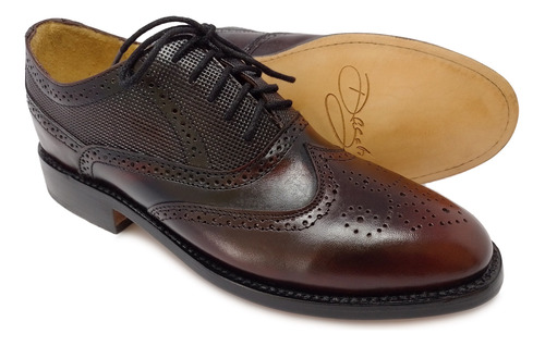 Dasalo Zapato De Hombre Estilo Bostoniano Fina Piel Natural