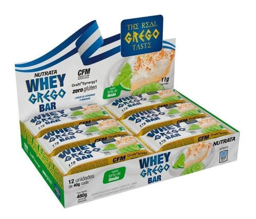 Barra Whey Grego Torta De Limão 12x40g