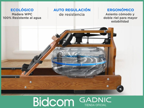 Imagen 3 de 10 de Simulador De Remo Gadnic Fit Agua Fitness Aerobico Madera