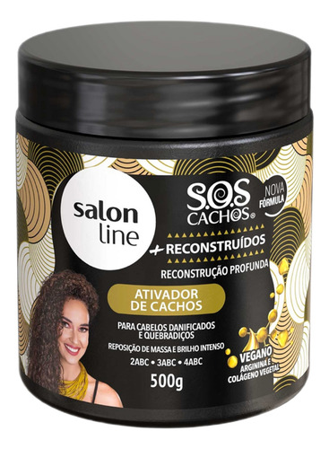 Salon Line Activador De Rulos Arginina.reconstruccion 500g