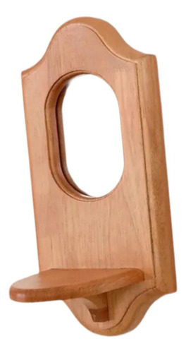 Marco De Madera Con Espejo De Montaje En Pared Con Aplique