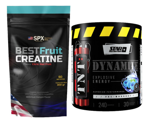 Creatina 300 Grs Monohidrato + Tnt Dynamite Star Nutrition