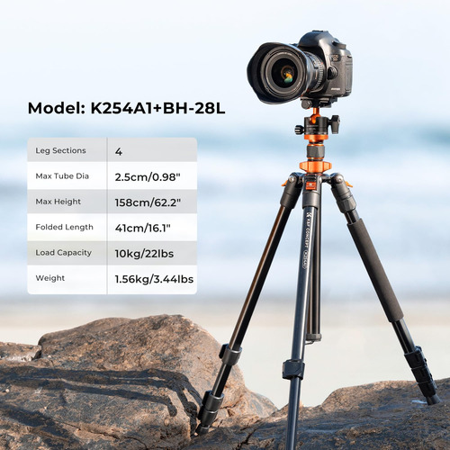 Trípode De Cámara Dslr 62 Pulgadas Ligero Y Compacto Color