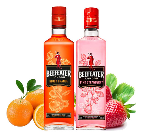 Gin Beefeater Strawberry E Orange 700ml Kit C/2