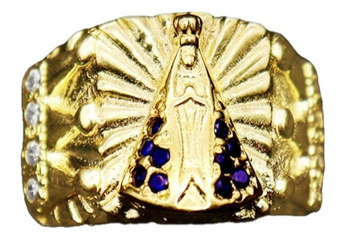 Dedeira (anel) Nossa Senhora Com Coroa Cravejada