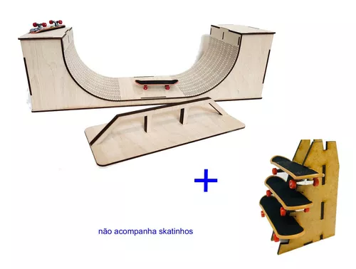 Kit 9 Skate De Dedo Radical E Pista Rampa Mdf Deck Brinquedo