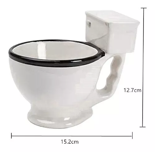 Imagen 3 de 8 de Taza Bowl De Cerámica En Forma De Wc Inodoro