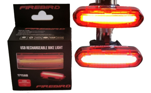 Luz Led Trasera Roja Usb Recargable Para Bicicleta. C-457