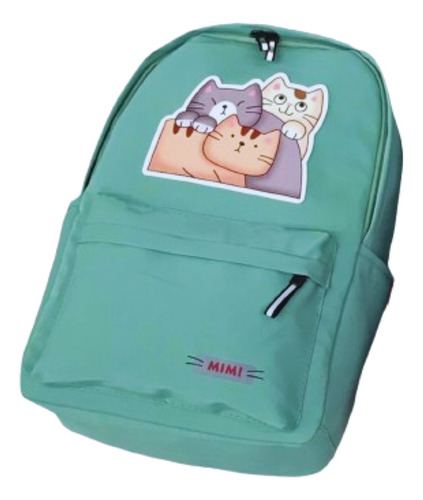 Mochila Kawai Escolar Juvenil Gatito 