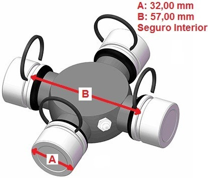 Cruceta 32.00mm Kia Camion K3600 98-00