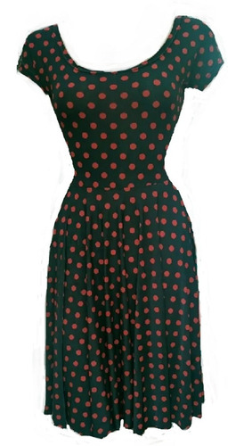 Imagen 2 de 10 de Vestido Pin Up Plato Seda Fría Todos Los Talles