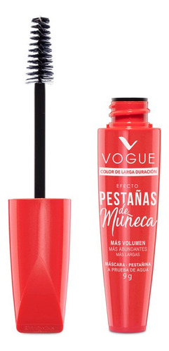 Máscara Efecto Pestañas De Muñeca Vogue Color Negro