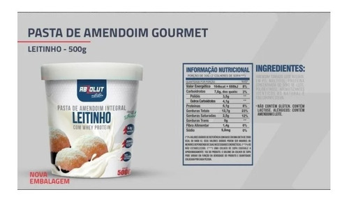 Pasta De Amendoim Integral Leitininho Com Whey Protein 500g