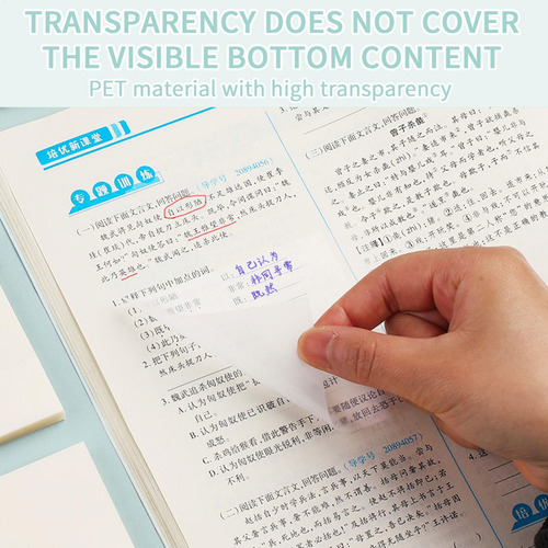 Notas Adhesivas Transparentes 50 Hojas De Papel Para Notas A