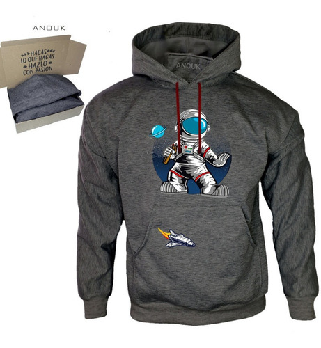 Imagen 8 de 10 de Buzo Hoodie Personalizado Saco Astronauta Art Unisex Algodón