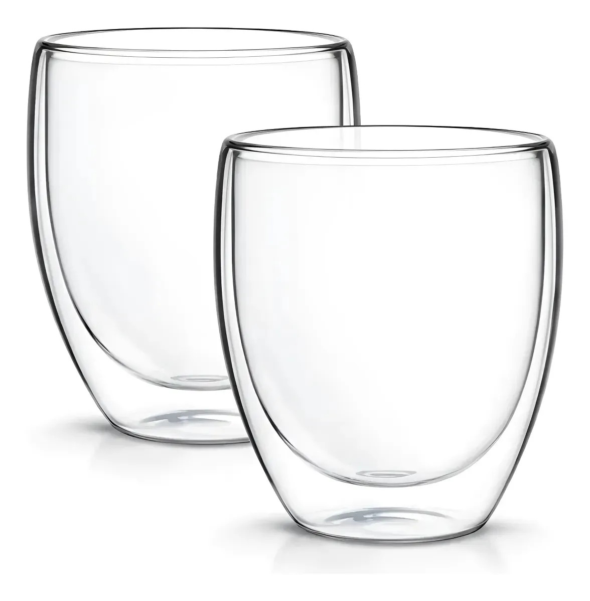 Jogo De 2 Copos De Vidro Borossilicato Parede Dupla 250ml
