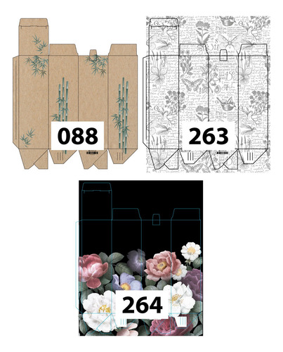 Caja Difusor Grande 8 X 8 X 25 Cm - Impreso X100u 263 Botanica