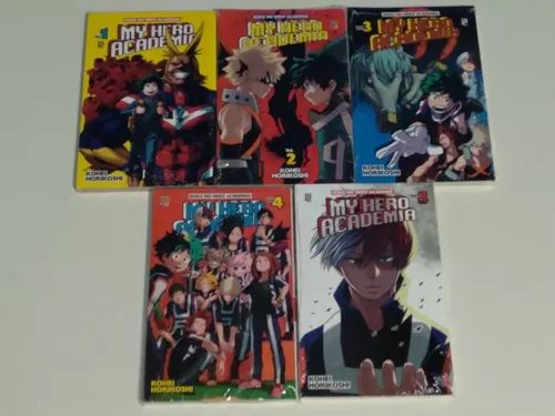 Mangá My Hero Academia Boku No Hero Coleção 1 Ao 5 Lacrado