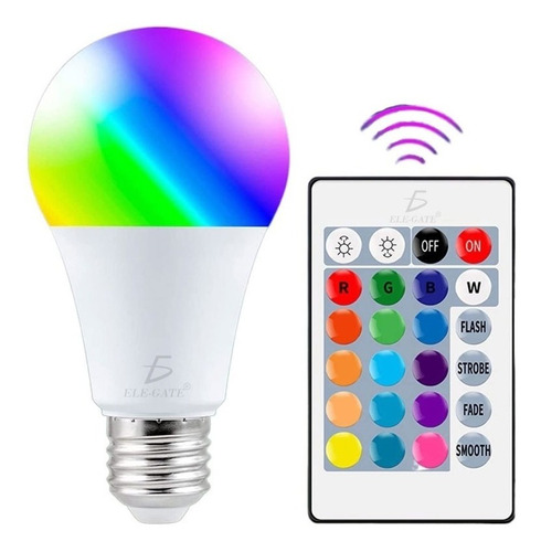 Foco Led Rgb De Control Remoto 5 Watts Con Efectos