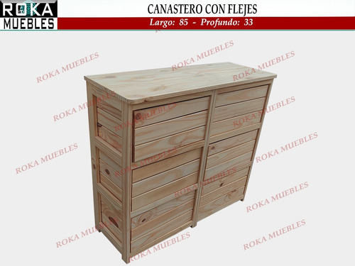 Imagen 9 de 9 de Canastero Con Flejes 2 Cajones Organizador