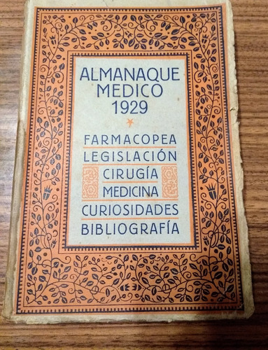 Almanaque Medico 1929 Antiguo  Salvat Cirugia Medicina