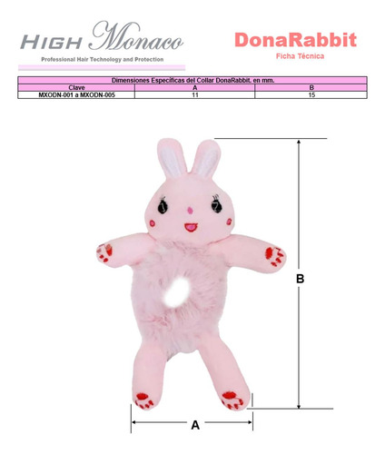 Donas De Figuras De Animales, Mxodn-005, 5pzas, Conejo, Rosa