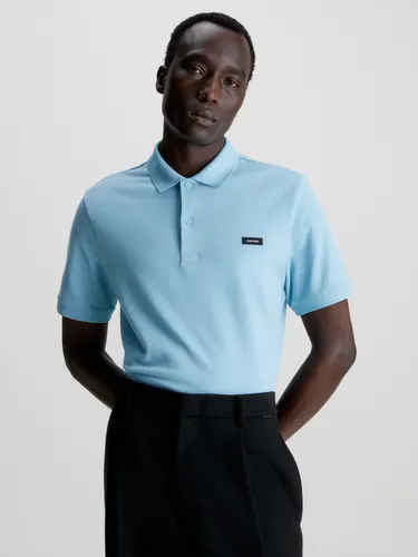 Polo Stretch Slim Button Celeste Calvin Klein