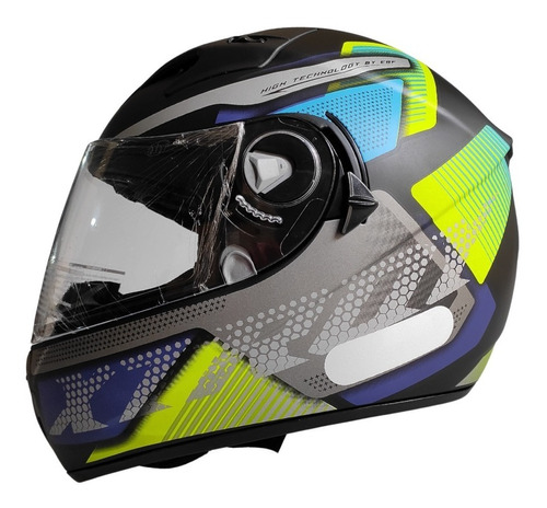 Capacete Moto Ebf Xtroy Com Óculos Interno Fumê + Narigueira