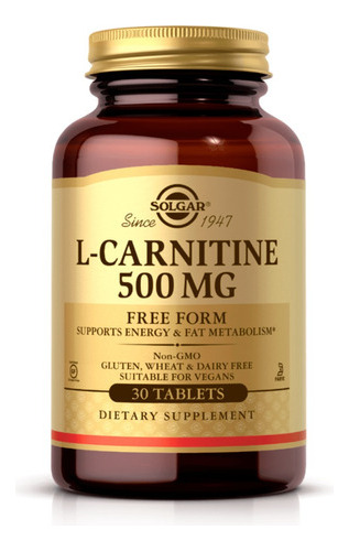 L-carnitine 500mg Free Form 60 Caps