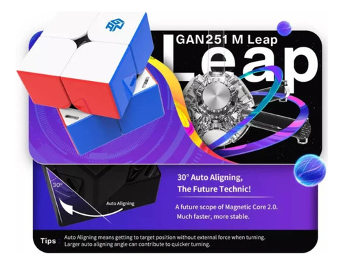 Gan 251 M Leap Uv 2x2 (magnetic, Ball Core, Uv Coated)