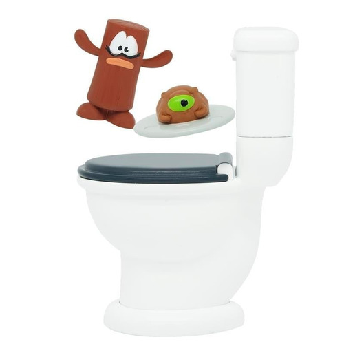 Imagen 4 de 10 de Poopeez Inodoro Lanzador Con 2 Figuras Wabro Mundo Manias