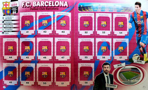 Álbum Campeonato Espanhol 2014-15 - Completo P/ Colar