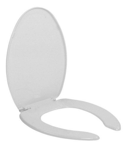 Asiento Wc Taza Larga Color Blanco Plástico Reforzado