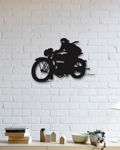 Imagem 2 de 2 de Quadro Decorativo Parede Veículos Motoqueiro 60cm