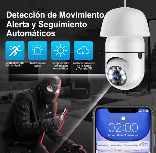 Kit 2 Camera Ip Inteligente Lampada Panoramica Yoosee Wifi