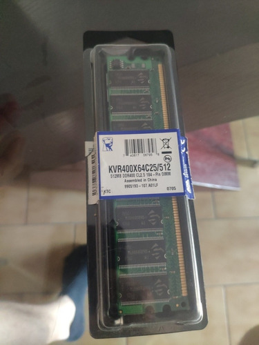 Memoria 512mb Ddr400 Cl2.5 184 Kingstone