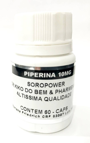 Piperina 60 Cápsulas 10 Mg Use Com Açafrão Dr. Lair Ribeiro 