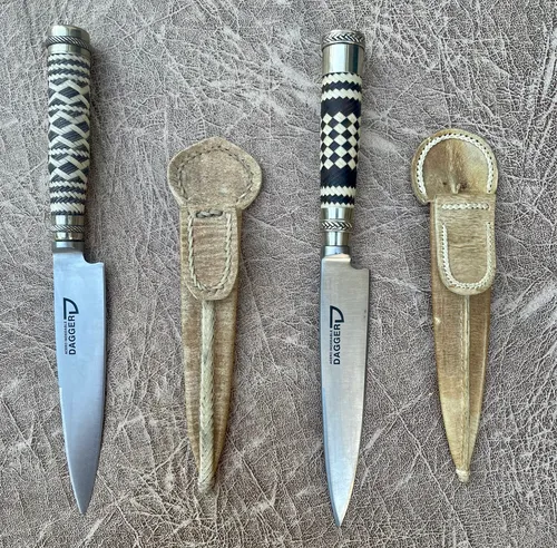 Cuchillo Verijero Alpaca & Tiento Beige