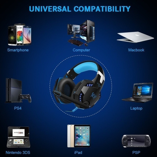 Imagen 4 de 6 de Auriculares Gamer Kotion Each G2000 Sonido Envolvente. Mic