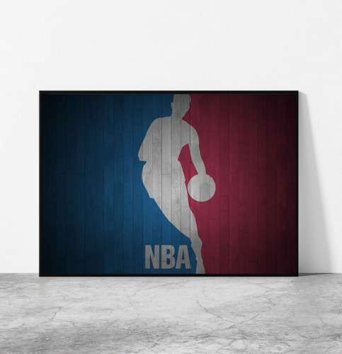 Cuadro 33x48cm Nba Liga Basquetbol Profesional  Marco Negro