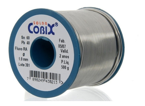 Solda Cobix Carr. 1,0mm Azul 500g - 60275 C