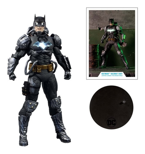 Batman Luz Led Hazmat Suit Figura Gold Lab Dc Mcfarlane Toys
