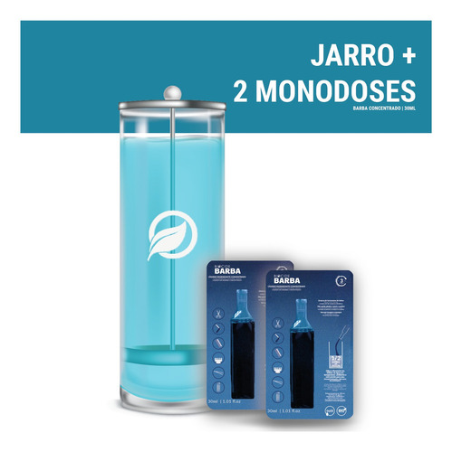 Kit Jarro 1,2 Litro + 2 Monodoses Biocide Barba/dsfx 30ml