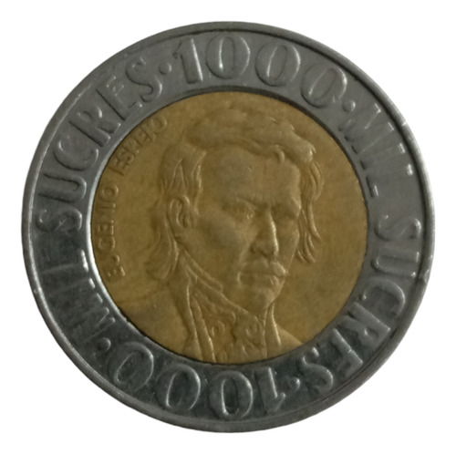 Moneda Ecuador 1000 Sucres 1996 Eugenio Espejo (&1251 (Usado)