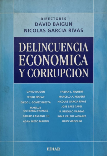Delincuencia Económica Y Corrupción Nicolas Garcia Rivas