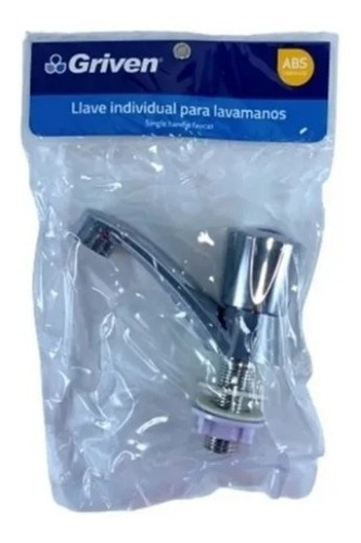 Imagen 3 de 3 de Llave Para Lavamanos Individual Griven Cromada