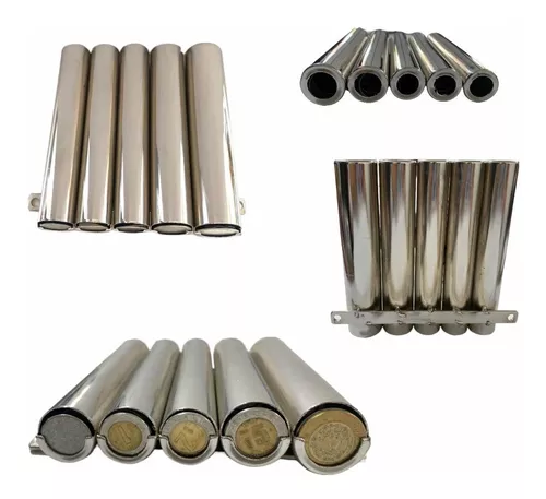 Portamonedas Marimba Tubular Con Resorte De Metal Cromado